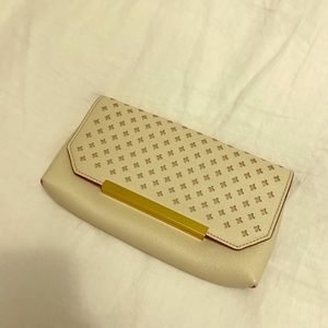 J.Crew Ivory Leather Clutch